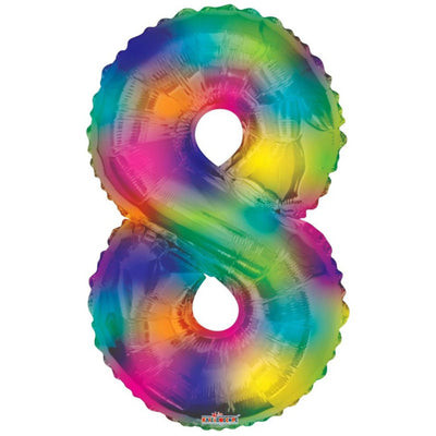 Balon folie cifra 8 Rainbow 16381-34