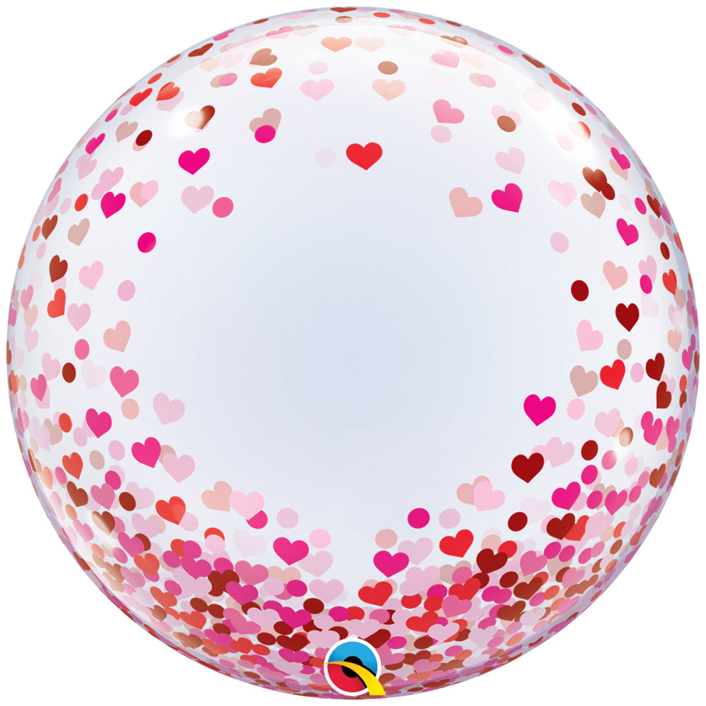 Deco Bubble Confetti Inimioare 24inch - 60cm 16579 Qualatex