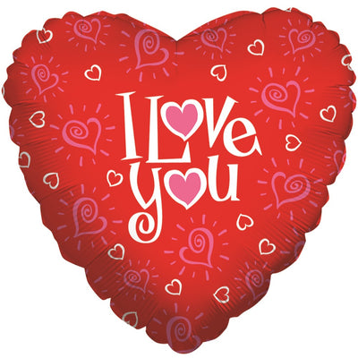 Balon Folie Inima I Love you - Hearts 46 cm Grabo