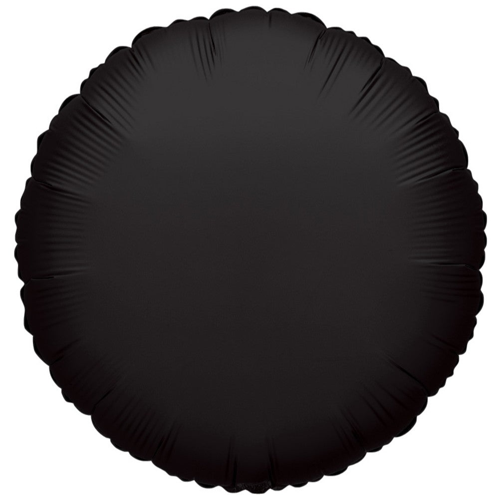 Balon folie 45 cm rotund negru 17421