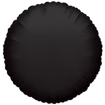 Foil balloon 45 cm round black 17421