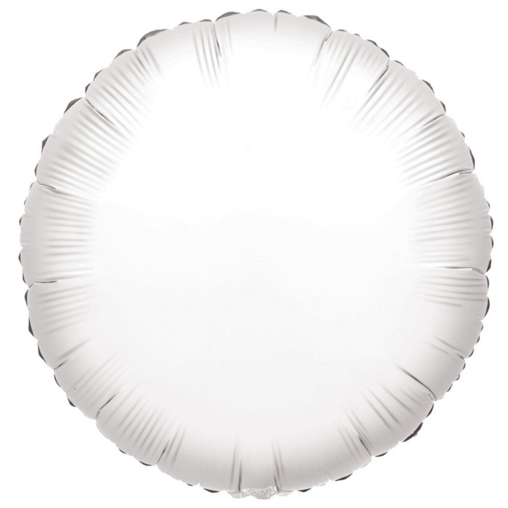 Balon folie 45 cm rotund alb 17425