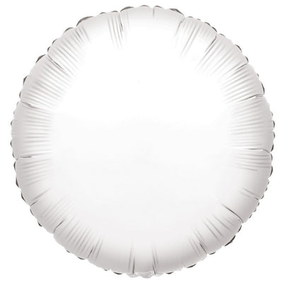 Foil Balloon 45 cm Round White 17425