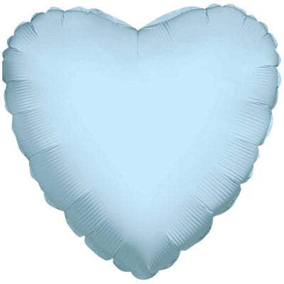 Balon Folie Inima Bleu Deschis 45cm