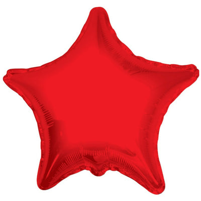 Foil balloon 45 cm red star 17570