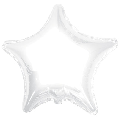 45 cm White Star Foil Balloon 17572