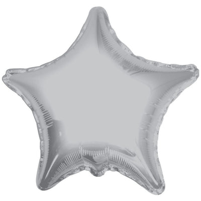 Foil balloon 45 cm silver star 17575