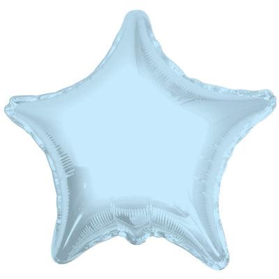 Light Blue Star Foil Balloon 45cm