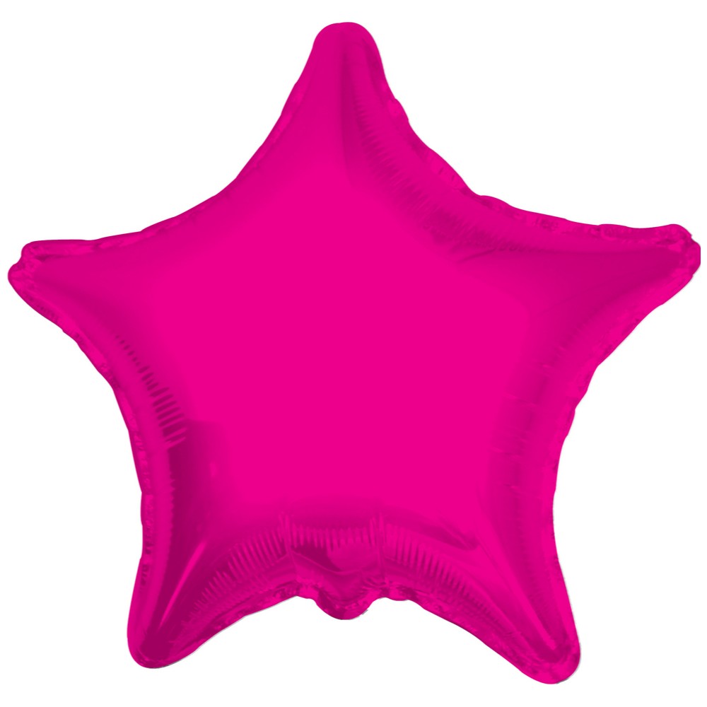 45 cm fuchsia star foil balloon