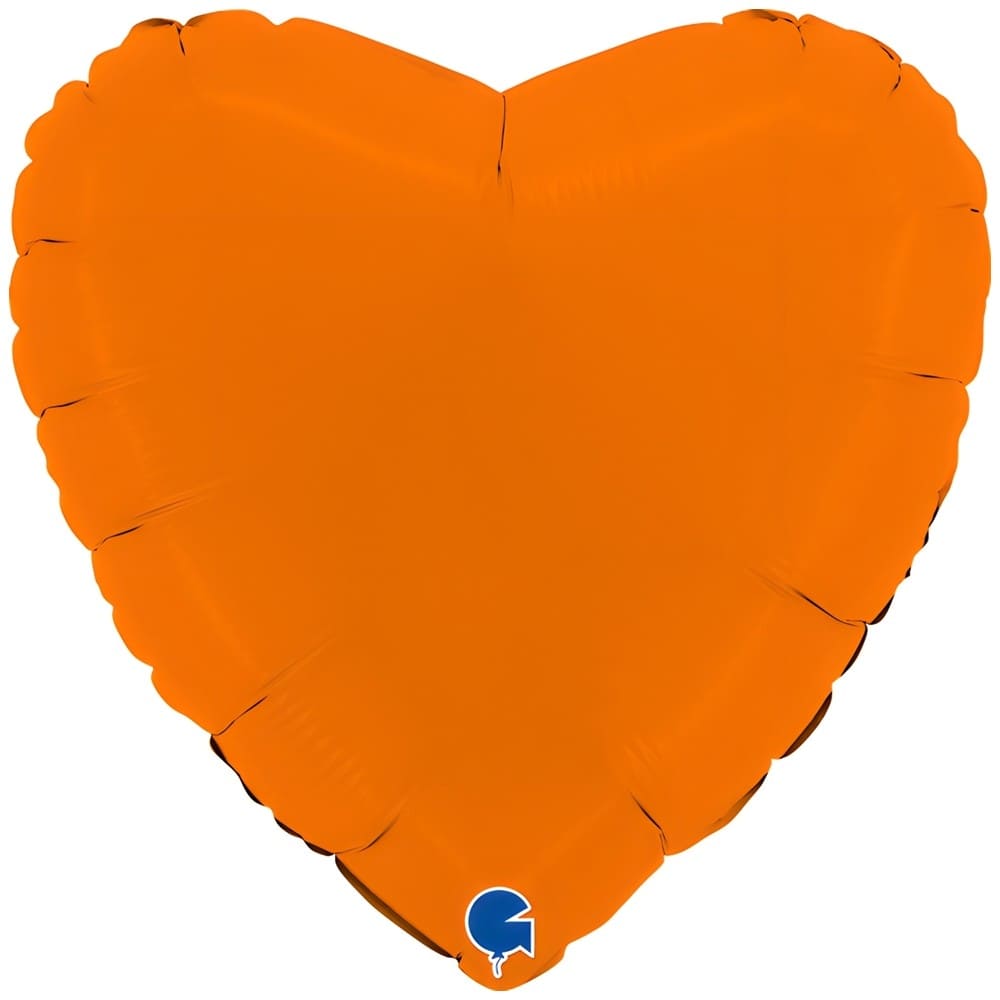 Grabo 46cm Orange Heart Foil Balloon