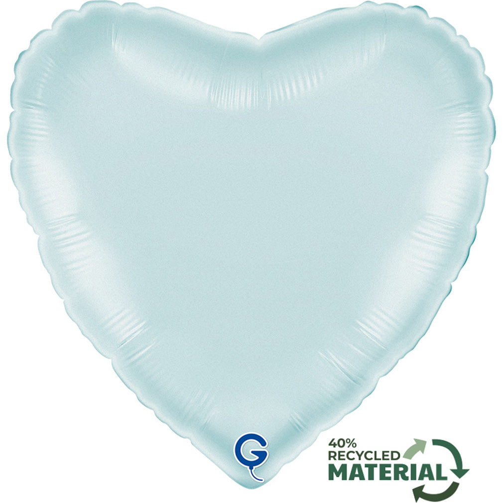 Balon Folie Inima Satin Pastel Blue 46cm