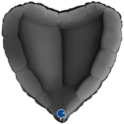 Black Heart Foil Balloon 46 cm Grabo