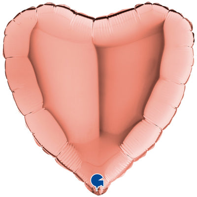 Rose Gold Heart Foil Balloon 46cm Grabo
