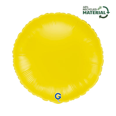 Balon Folie Rotund Galben Pastel 46cm