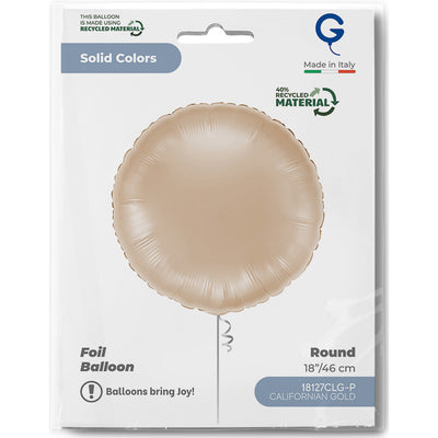 Californian Gold Round Foil Balloon 46cm