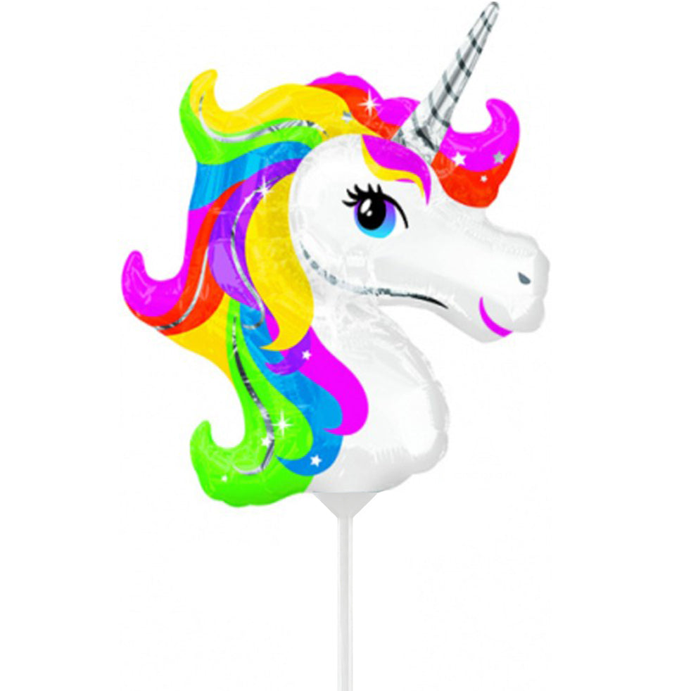 Balon Folie Mini Figurina Rainbow Unicorn 22x25cm (Aer) AMS 36395 02
