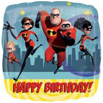 Balon Folie Happy B-day Incredibilii 2 43cm AMS 37131 01