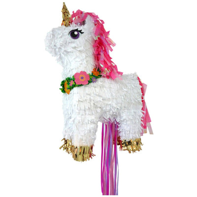 Pull Pinata Magical Unicorn Paper and Foil 33.5 x 50.5 x 12.4 cm AMS P19733