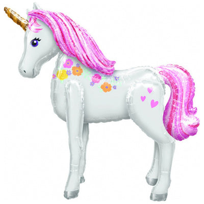 Foil Balloon AirWalker Unicorn 106x116cm AMS 37277 01