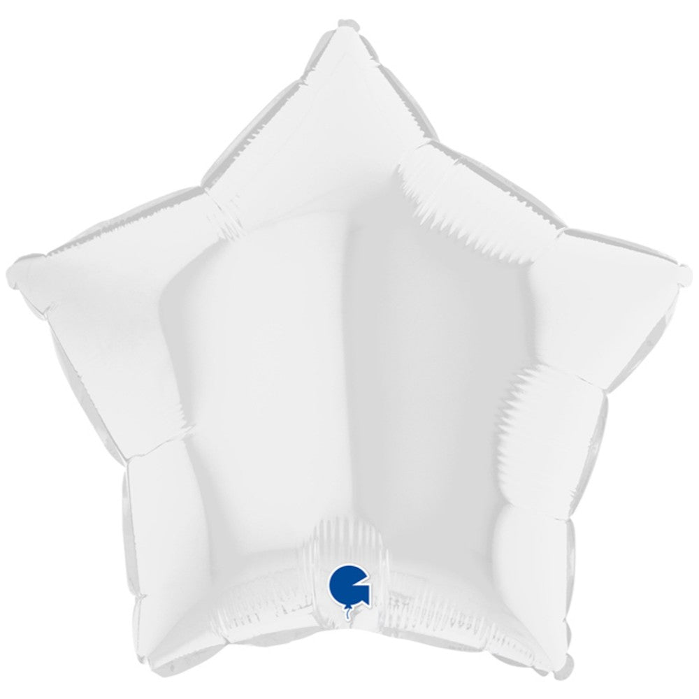 Foil Balloon Star White 46cm Grabo