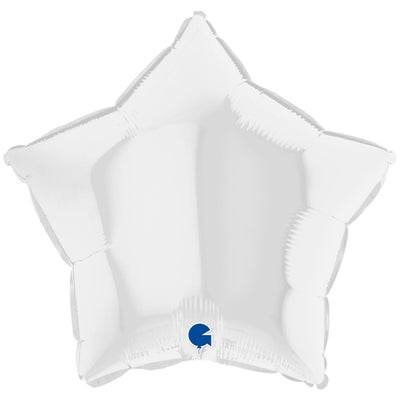 Foil Balloon Star White 46cm Grabo
