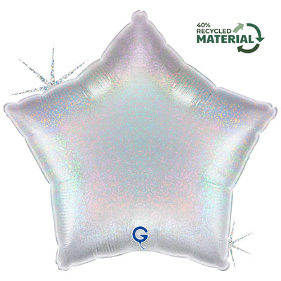 Balon Folie Stea Argintie Holografica 46 cm Grabo