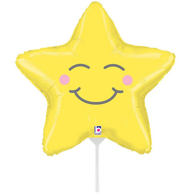 Foil Balloon Mini Smiling Star 30 cm (AIR) GRABO