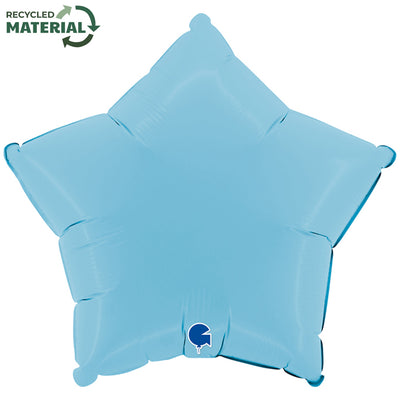 Balon Folie Stea Bleu Mat 46cm