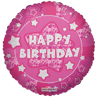 Balon folie 45cm Happy B-day Holograma