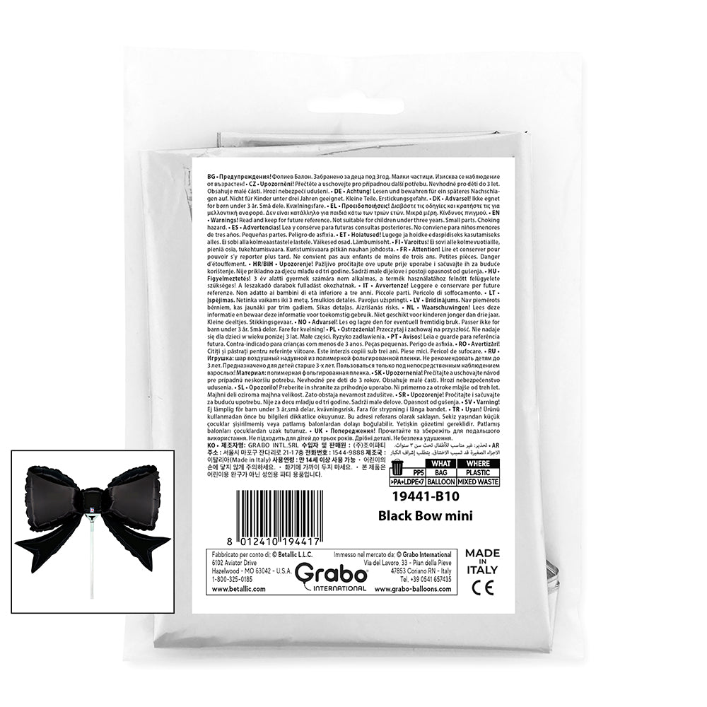Balon Folie Mini Figurina Fundita Neagra 32x23cm
