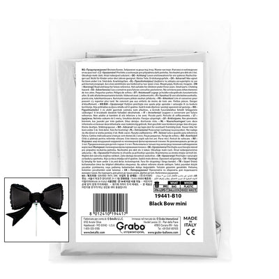 Mini Black Bow Foil Balloon Figurine 32x23cm