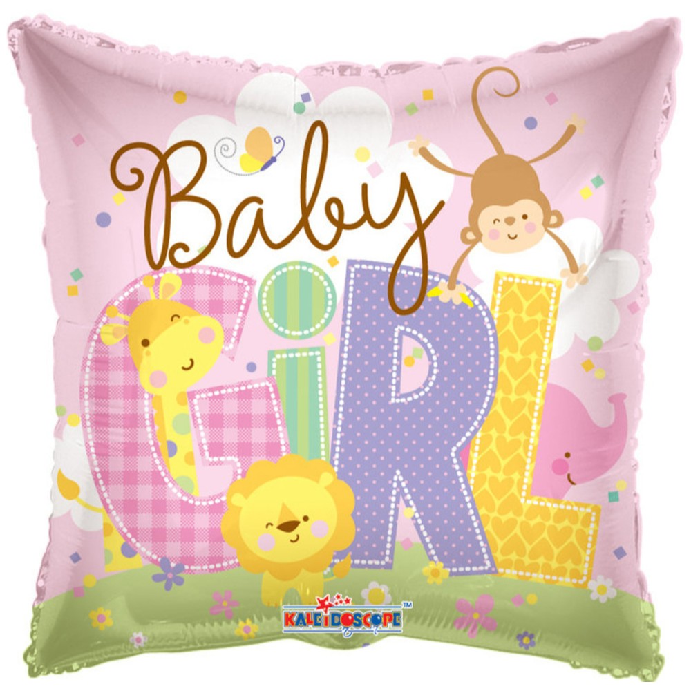 Balon folie Baby Girl cu Animalute 19482