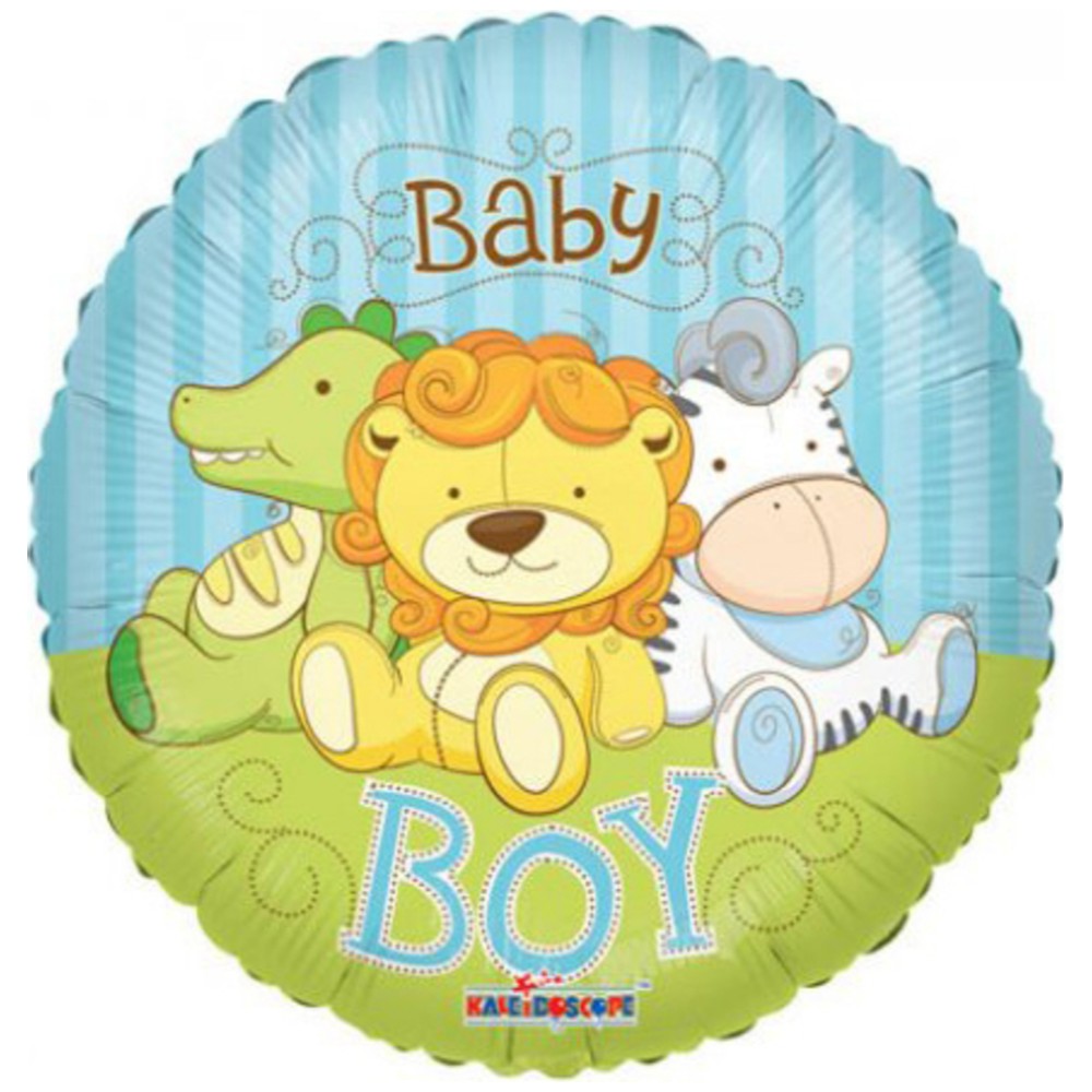 Foil Balloon Baby Boy Jungle Animals 19514