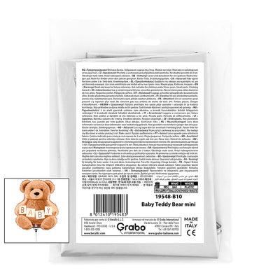 Mini Baby Teddy Bear Foil Balloon 22x25cm