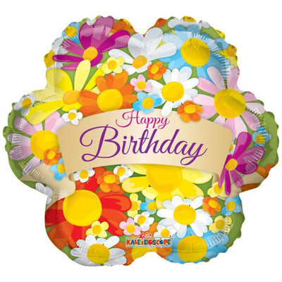 Foil balloon Happy Birthday flower 19709