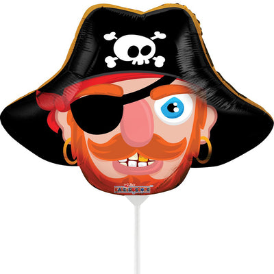 Foil Balloon Mini Figure (AIR) Pirate Head 35 cm 19752-14