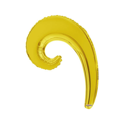 Foil Balloon 35cm Gold Curly Value 19923