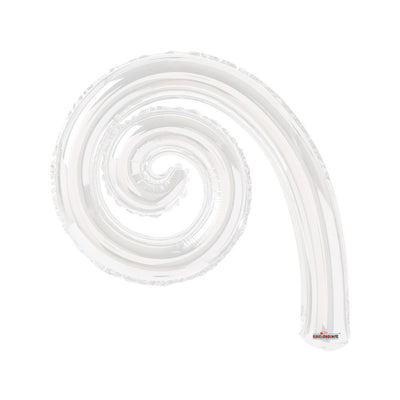 Balon Folie 35cm Spirala Curly Alb 19935