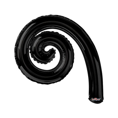 Balon Folie 35cm Spirala Curly Negru 19936