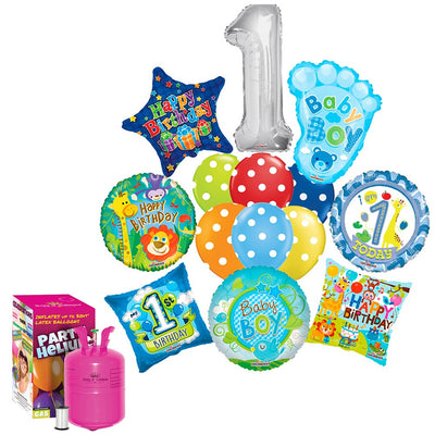 Boy's First Birthday Balloon Pack (with helium tank) - 2018140