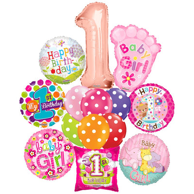 First Birthday Girl Balloon Pack - 2018147