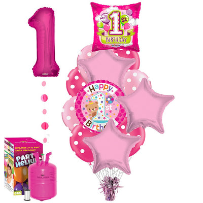 First Birthday Girl Balloons Pack - 20181491