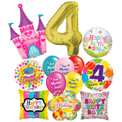 Pachet Baloane Aniversare 4 ani Fetita - 2018165