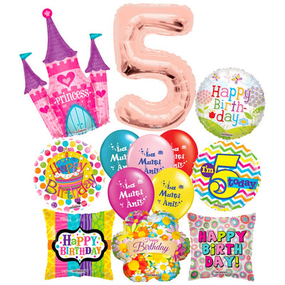 Anniversary Balloons Pack 5 Years Girl - 2018173
