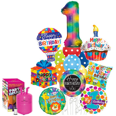 Unisex First Anniversary Balloon Pack (with helium tank) - 2020140