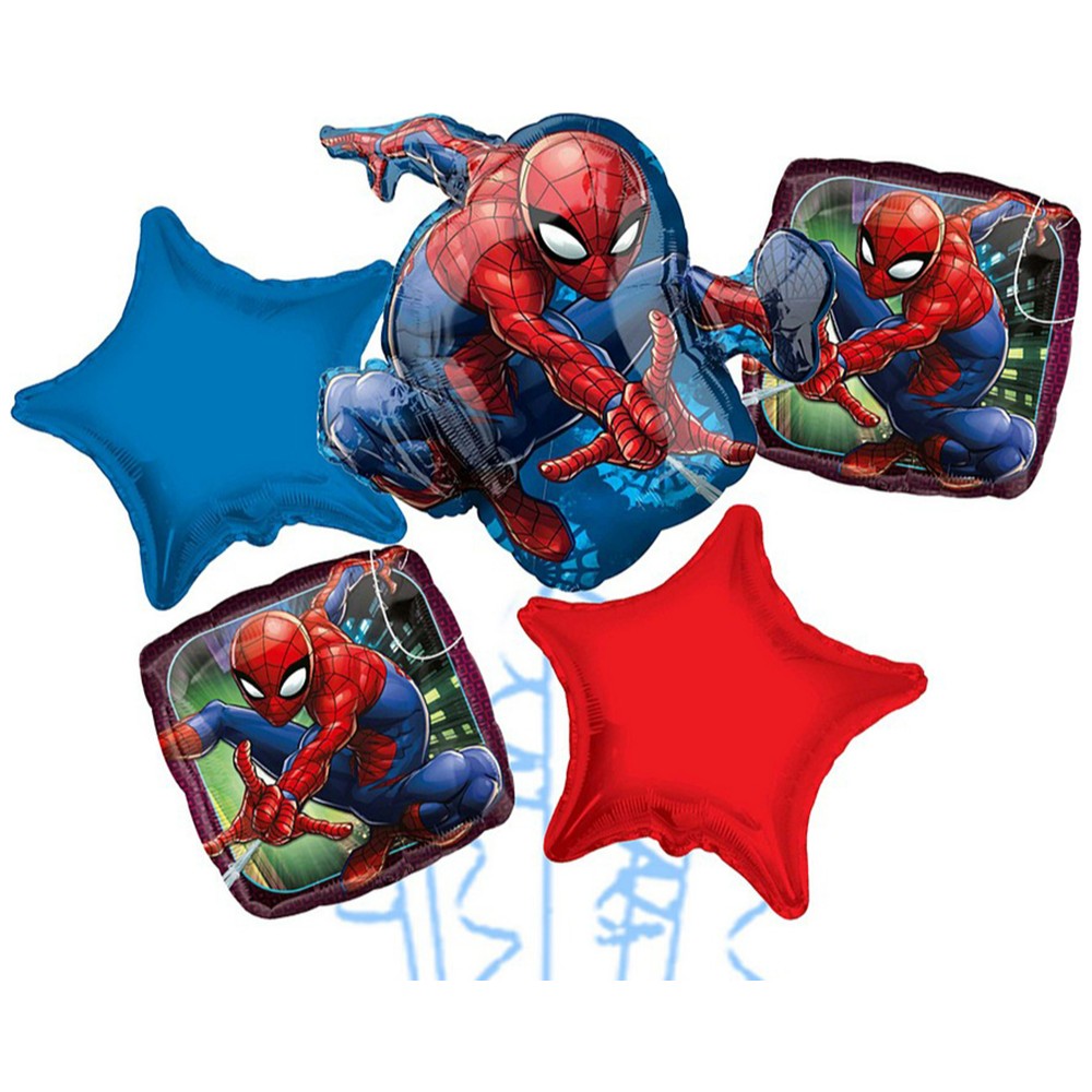 Bouquet 5 foil balloons Spiderman Theme 2022115