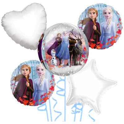 Buchet 5 baloane folie Tematica Frozen - Elsa si Ana 2022134