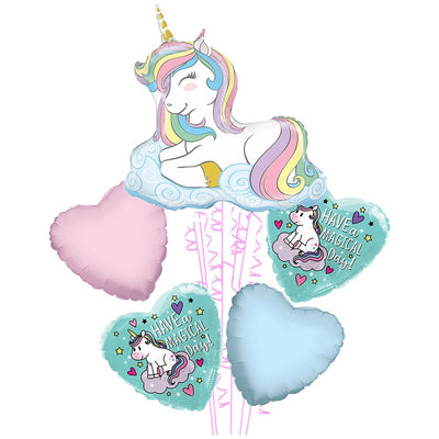 Buchet 5 baloane folie Tematica Unicorn 2022143