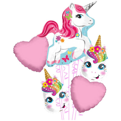 Buchet 5 baloane folie Tematica Unicorn 2022148