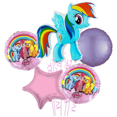 Buchet 5 baloane folie Tematica My little Pony - Rainbow Dash 2022149
